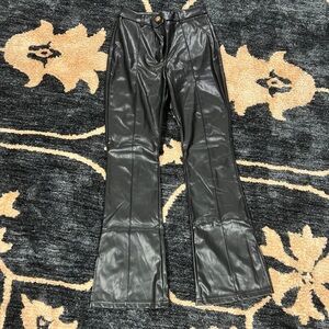 SHEIN Black Faux Leather Pants